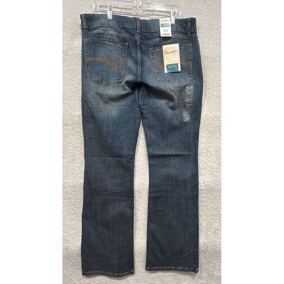 Wrangler Retro Mae Mid Rise Bootcut Blue Jeans Dark Wash Size 17 x 34 New - Picture 2 of 10
